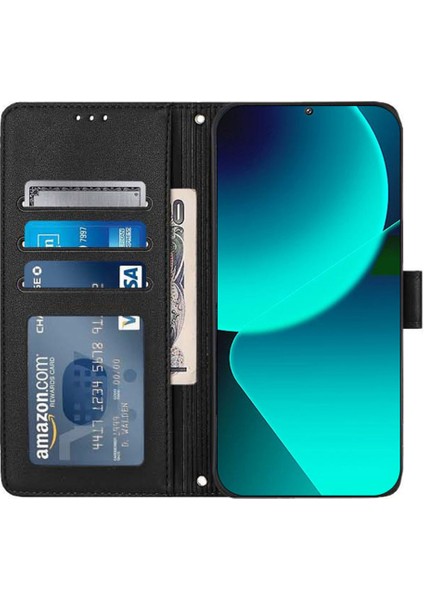 Yb Baskı Serisi-9 Xiaomi Redmi Note 13 5g Deri Kılıf Rfıd Engelleme Cüzdan-Siyah (Yurt Dışından) fırsatları