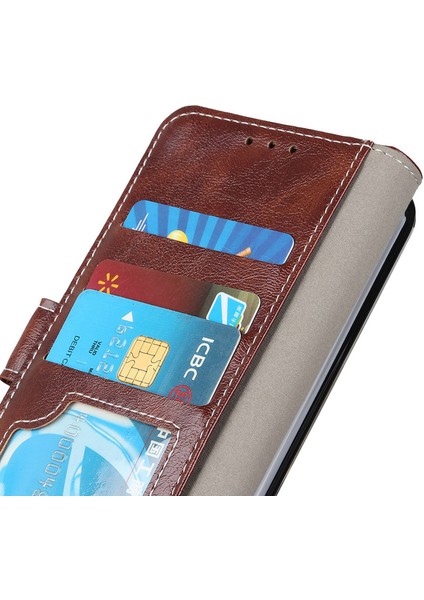 Xiaomi Poco F6 5g Kılıf Deri Cüzdan Telefon Kapağı Retro Crazy Horse Doku-Kahverengi (Yurt Dışından) fırsatları