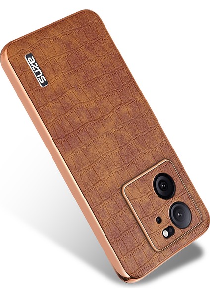 Azns Xiaomi Redmi K60 Ultra Kılıf Timsah Doku Galvanik Pu+Tpu Telefon Kapağı-Kahverengi (Yurt Dışından) fiyatları