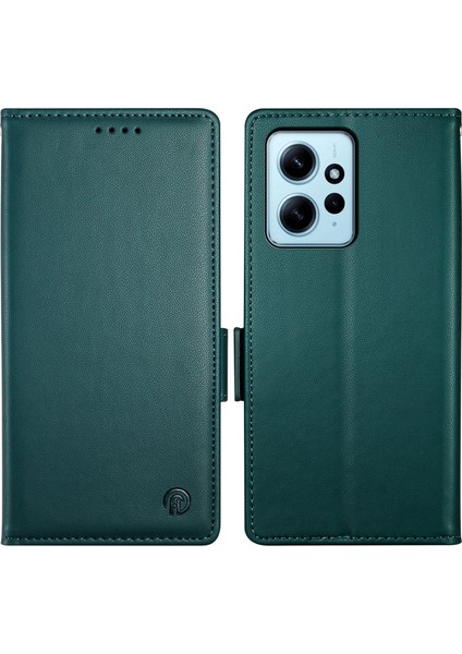 Xiaomi Redmi Note 12 4g Kılıf Darbeye Dayanıklı Deri Telefon Kapağı-Siyahımsı Yeşil (Yurt Dışından)