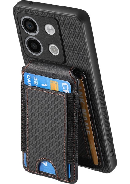 Xiaomi Poco X6 5g Kılıf Kart Tutucu Anti Drop Deri Arka Kapak-Siyah (Yurt Dışından) modelleri