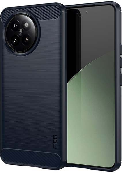 Xiaomi 14 Civi 5g Kılıf Fırçalanmış Tpu Telefon Kapağı-Mavi Için (Yurt Dışından)