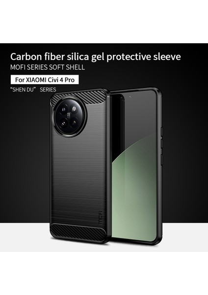 Xiaomi 14 Civi 5g Kılıf Fırçalanmış Tpu Telefon Kapağı-Mavi Için (Yurt Dışından) fiyatları