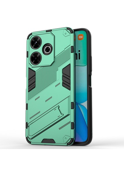 Xiaomi Redmi 13 5g/13 4g Kılıf Pc+Tpu Darbeye Dayanıklı Koruyucu Telefon Kılıfı, Kickstand-Yeşil Için (Yurt Dışından)