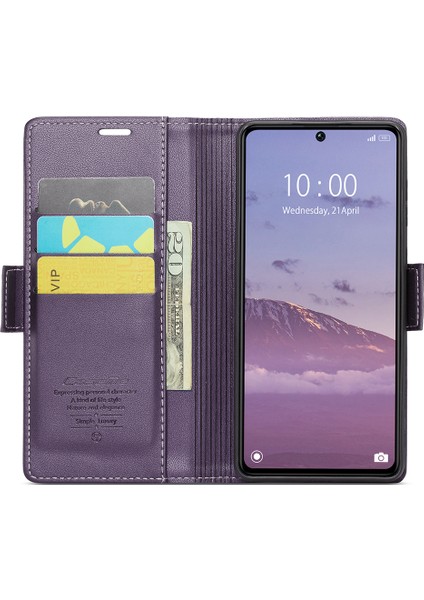 Caseme Xiaomi Redmi Note 13 Pro 5g Kılıf Rfıd Engelleme Cüzdan Telefon Kapağı-Mor (Yurt Dışından) fiyatları