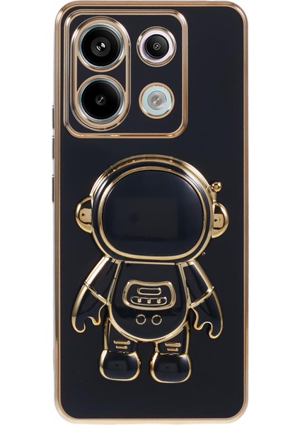 Xiaomi Redmi Note 13 Pro 5g Kılıf Astronot Gizli Kickstand Tpu Telefon Kapağı-Siyah (Yurt Dışından)