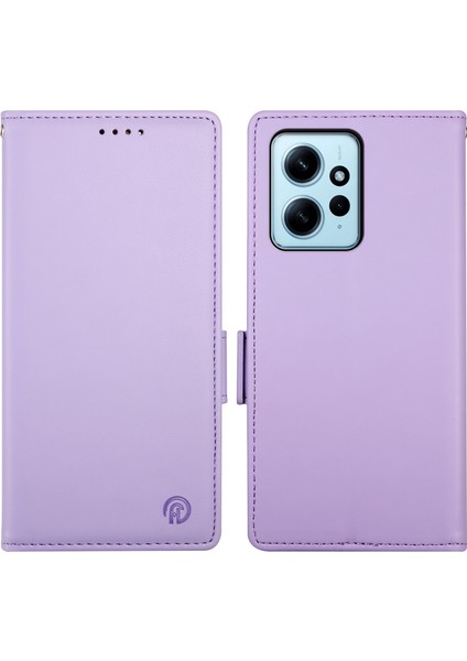 Xiaomi Redmi Note 12 4g Kılıf Darbeye Dayanıklı Deri Telefon Kapağı-Mor (Yurt Dışından)