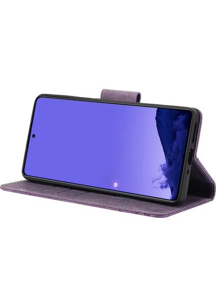 Xiaomi Redmi Note 13 Pro 5g Kılıf Desenli Baskı Deri Telefon Kapağı-Mor (Yurt Dışından) fırsatları