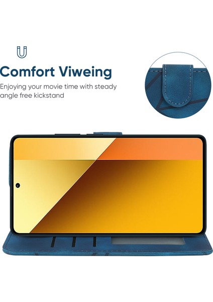 Xiaomi Redmi Note 13 5g Kılıf Deri Telefon Kapağı Baskılı Çizgi Desenli Tpu Iç Mavi (Yurt Dışından) indirimleri