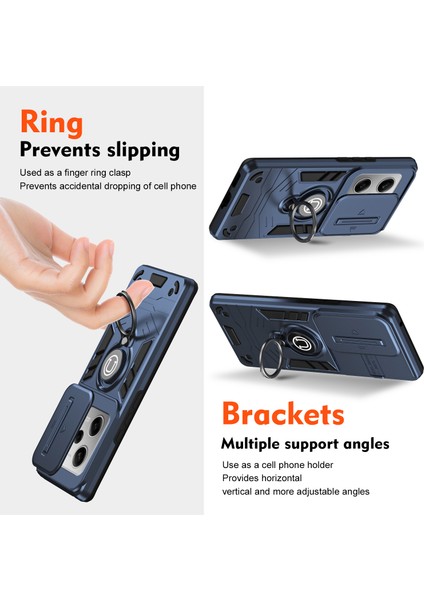 Xiaomi Redmi Note 12 Pro 5g Kılıf Slayt Lens Kapağı Tpu+Pc Telefon Kapağı-Mavi Için (Yurt Dışından) fiyatları