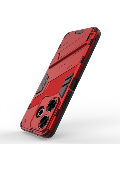 Xiaomi Redmi 13 5g/13 4g Kılıf Pc+Tpu Kickstand-Kırmızı ile Darbeye Dayanıklı Koruyucu Telefon Kapağı (Yurt Dışından) fırsatları