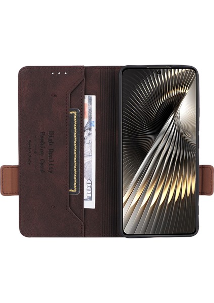 Xiaomi Poco F6 5g Kılıf Deri Telefon Kapağı Donanım Dekor Folyo Kitap Cüzdan-Kahve (Yurt Dışından) fiyatları