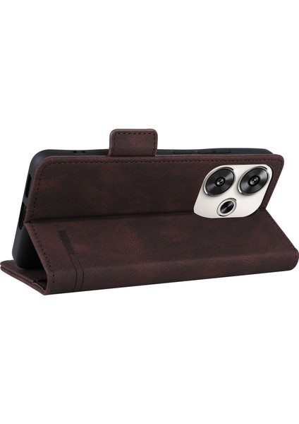 Xiaomi Poco F6 5g Kılıf Deri Telefon Kapağı Donanım Dekor Folyo Kitap Cüzdan-Kahve (Yurt Dışından) fırsatları