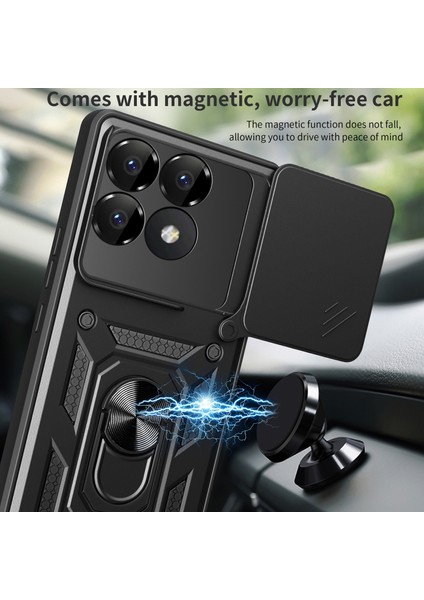 Xiaomi Poco F6 Pro 5g Kılıf Pc + Tpu Kickstand Telefon Kabuğu, Slayt Kamera Kapaklı-Yeşil (Yurt Dışından) indirimleri