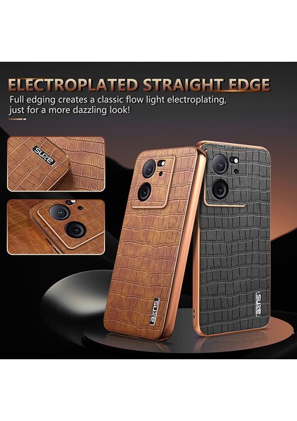 Azns Xiaomi Redmi K60 Ultra Kılıf Timsah Doku Galvanik Pu+Tpu Telefon Kapağı-Mavi (Yurt Dışından) fiyatları