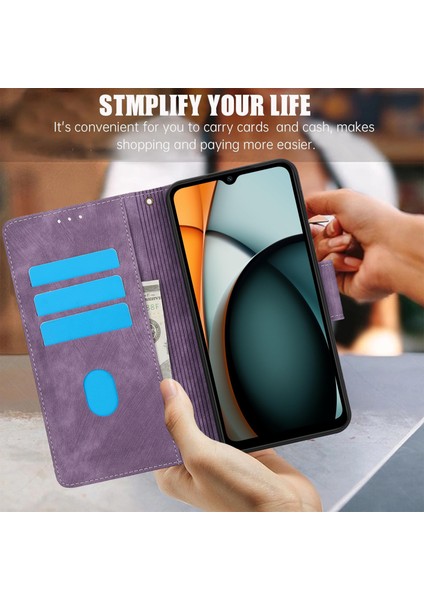 Xiaomi Redmi A3 Kılıf Bilek Kayışlı Pu Deri Telefon Kılıfı-Mor (Yurt Dışından) indirimleri