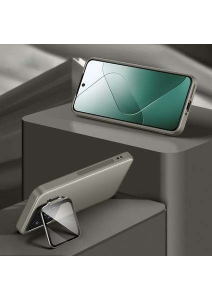 Xiaomi 14 Pro Için Manyetik Kılıf Tpu + Pc Telefon Kapağı Metal Lens Çerçeveli Kickstand-Titanyum Gri (Yurt Dışından) indirimleri