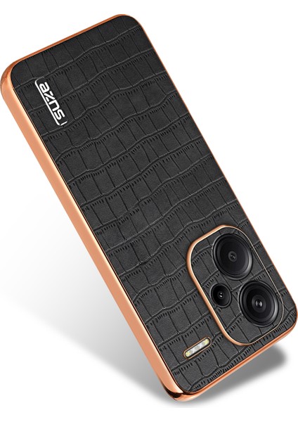 Azns For Xiaomi Redmi Note 13 Pro+5g Elektro Kaplama Kılıf Dokulu Pu+Tpu Telefon Kapağı-Siyah (Yurt Dışından) fırsatları