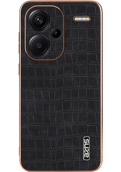 Azns For Xiaomi Redmi Note 13 Pro+5g Elektro Kaplama Kılıf Dokulu Pu+Tpu Telefon Kapağı-Siyah (Yurt Dışından) indirimleri