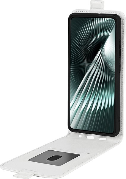 Xiaomi Redmi Turbo 3 5g Kılıf Kart Yuvaları ile Dikey Çevirme Deri Telefon Kılıfı-Beyaz (Yurt Dışından) fiyatları
