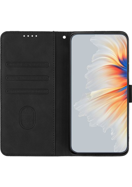 YX0030 Xiaomi Redmi Turbo 3 5g Kılıf Smile Mektup Telefon Deri Kapak-Siyah (Yurt Dışından)