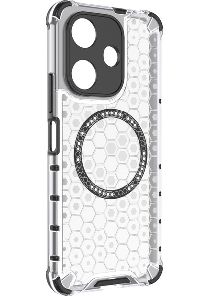 Xiaomi Redmi 13 5g/4g Manyetik Kılıf Petek Tpu + Pc Telefon Kapağı Yastıklama Darbeye Dayanıklı-Şeffaf (Yurt Dışından) modelleri