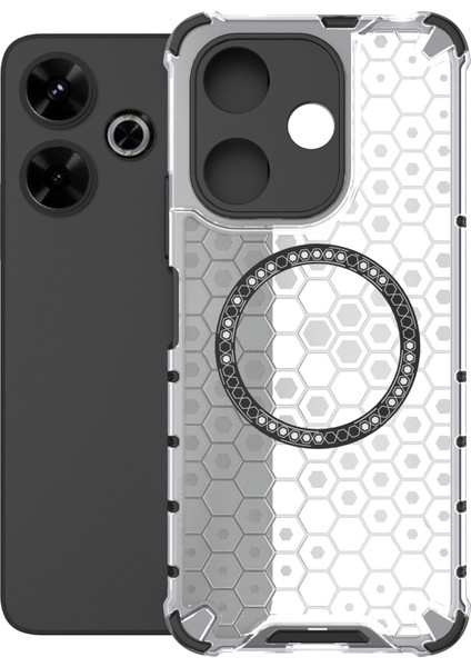 Xiaomi Redmi 13 5g/4g Manyetik Kılıf Petek Tpu + Pc Telefon Kapağı Yastıklama Darbeye Dayanıklı-Şeffaf (Yurt Dışından) fırsatları