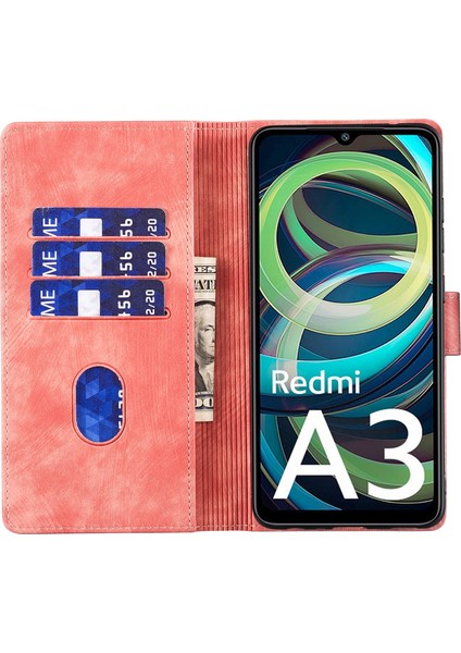 Xiaomi Redmi Için A3 Kılıf Kapak Standı Deri Telefon Kapağı Kedi Aşk Kalp Baskılı-Pembe (Yurt Dışından) fiyatları