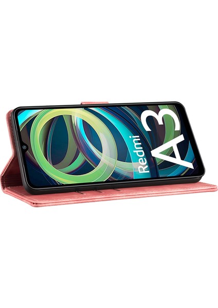 Xiaomi Redmi Için A3 Kılıf Kapak Standı Deri Telefon Kapağı Kedi Aşk Kalp Baskılı-Pembe (Yurt Dışından) modelleri