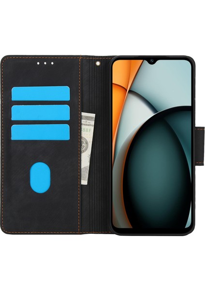 Xiaomi Redmi A3 Kılıf Bilek Kayışlı Pu Deri Telefon Kılıfı-Siyah (Yurt Dışından) fiyatları