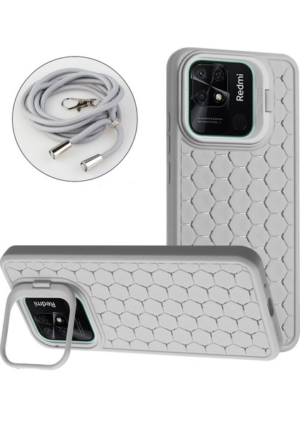 Xiaomi Redmi Için 10C 4g Kickstand Kılıf Isı Dağılımı Tpu Telefon Kapağı Kordon-Gri (Yurt Dışından) fiyatları