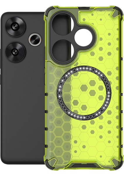 Xiaomi Poco F6 5g Manyetik Kılıf Petek Tpu+Pc Cep Telefonu Kapağı-Yeşil (Yurt Dışından) fırsatları