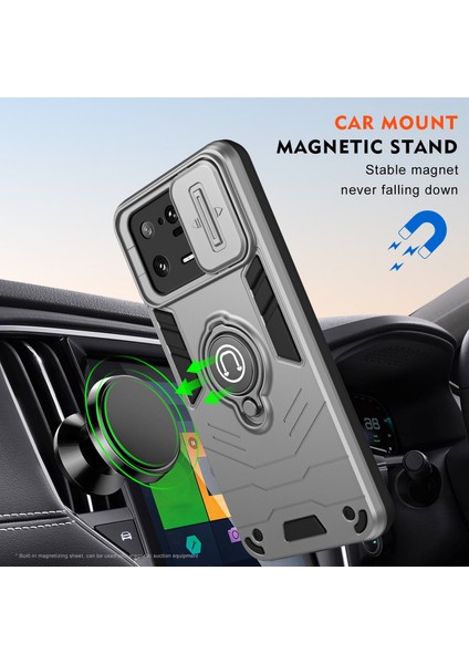 Xiaomi 13 Pro 5g Kılıf Pc+Tpu+Metal Kickstand Telefon Kapağı-Gri (Yurt Dışından) indirimleri