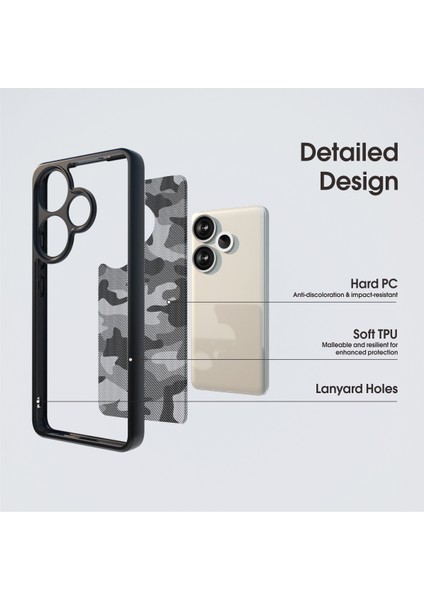 Ibmrs Xiaomi Redmi Turbo 3 5g Kılıf Tpu + Pc Hibrit Telefon Kapağı-Sanatsal Kamuflaj (Yurt Dışından) fırsatları
