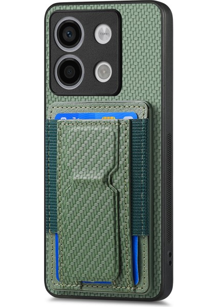 Xiaomi Poco X6 5g Kılıf Kickstand Kart Tutucu Deri Arka Kapak-Yeşil (Yurt Dışından) fiyatları