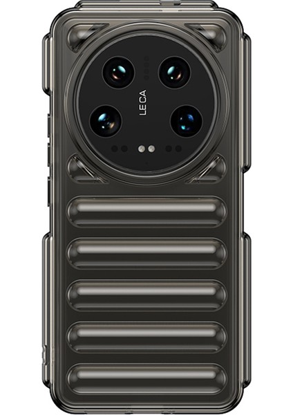 Xiaomi 14 Ultra Slim-Fit Tpu Telefon Kılıfı Için Kapsül Serisi Çarpışma Önleyici Kapak-Şeffaf Gri (Yurt Dışından)