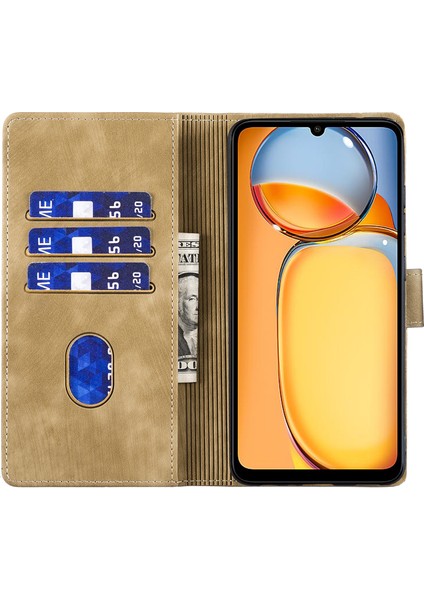 Xiaomi Redmi Için 13C 4g/5g Kılıf Sevimli Kedi Künye Pu Deri Cüzdan Telefon Kapağı-Açık Kahverengi (Yurt Dışından) fiyatları