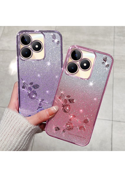 Kadem For Xiaomi Redmi 13 5g/13 4g Kılıf Çiçek Degrade Tpu Telefon Kapağı-Mavi (Yurt Dışından) fiyatları