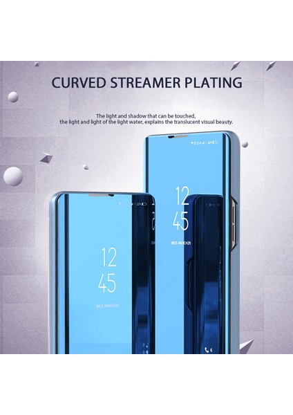 Xiaomi Poco F6 Pro 5g Kılıf Ayna Tasarımı Deri Telefon Kapağı-Mor/mavi (Yurt Dışından) fırsatları