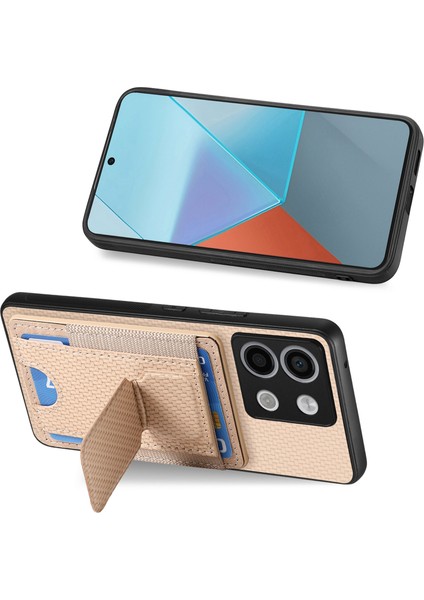 Xiaomi Poco X6 5g Kılıf Kickstand Kart Tutucu Deri Arka Kapak-Bej Için (Yurt Dışından) fırsatları
