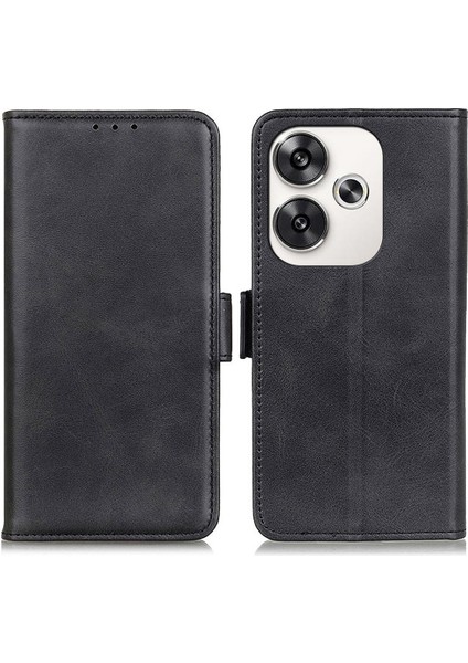 Xiaomi Poco F6 5g Kılıf Anti-Düşme Deri Cüzdan Telefon Kapağı-Siyah (Yurt Dışından)