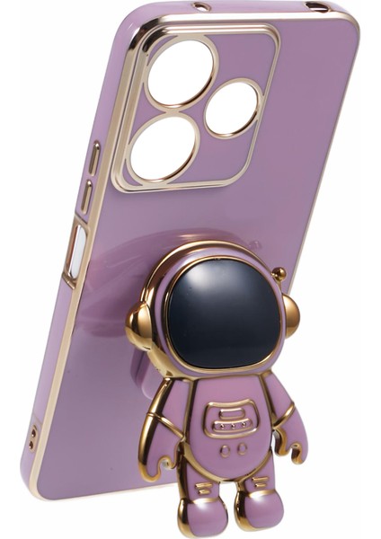 Xiaomi Redmi 13 5g/13 4g Kılıf Elektroliz Tpu Telefon Kapağı Sevimli Astronot Kickstand-Mor Için (Yurt Dışından) fırsatları