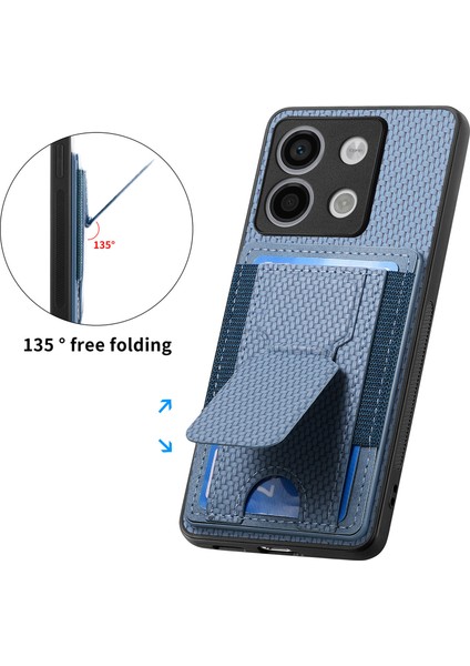 Xiaomi Poco X6 5g Kılıf Kickstand Kart Tutucu Deri Arka Kapak-Mavi Için (Yurt Dışından) indirimleri