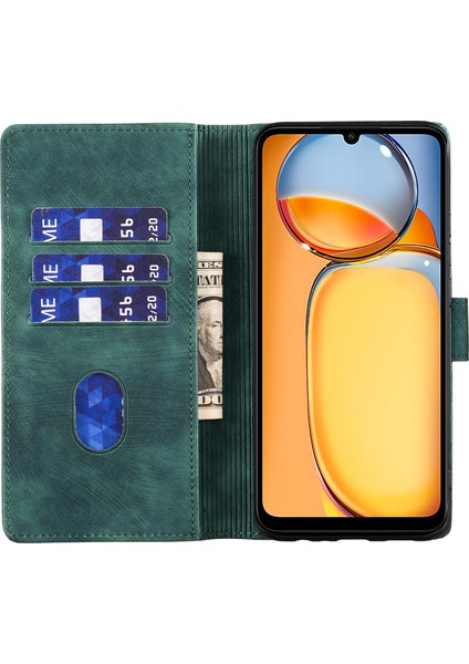 Xiaomi Redmi 13C 4g/5g Kılıf Için Sevimli Kedi Baskı Pu Deri Cüzdan Telefon Kapağı-Yeşil (Yurt Dışından) fiyatları