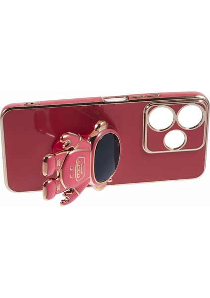 Xiaomi Redmi 13 5g/13 4g Kılıf Elektroliz Tpu Telefon Kapağı Sevimli Astronot Kickstand-Kırmızı (Yurt Dışından) indirimleri