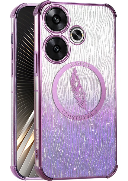 Kadem For Xiaomi Redmi 13 5g/13 4g Kılıf Tpu Telefon Kapağı Kalınlaştırılmış Köşeler-Mor (Yurt Dışından)