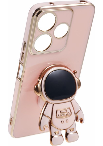 Xiaomi Redmi 13 5g/13 4g Kılıf Elektroliz Tpu Telefon Kapağı Sevimli Astronot Kickstand-Pembe (Yurt Dışından) fırsatları