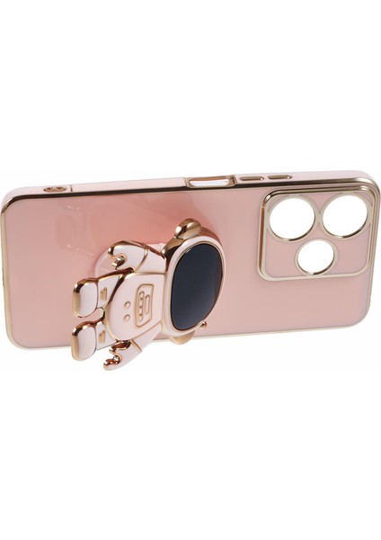 Xiaomi Redmi 13 5g/13 4g Kılıf Elektroliz Tpu Telefon Kapağı Sevimli Astronot Kickstand-Pembe (Yurt Dışından) indirimleri