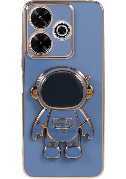 Xiaomi Redmi 13 5g/13 4g Kılıf Elektroliz Tpu Telefon Kapağı Sevimli Astronot Kickstand-Mavi Için (Yurt Dışından)