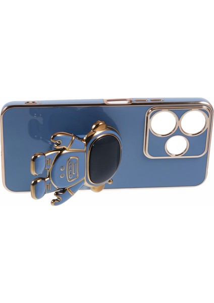 Xiaomi Redmi 13 5g/13 4g Kılıf Elektroliz Tpu Telefon Kapağı Sevimli Astronot Kickstand-Mavi Için (Yurt Dışından) indirimleri